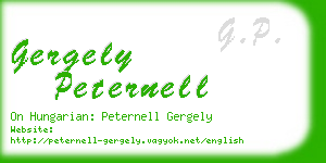 gergely peternell business card